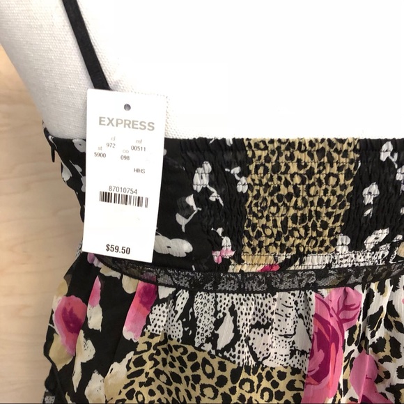 NWT Express Flirty Floral Tiered Layer Top Size 4 - Picture 6 of 8